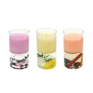 Double Layer 4.58 oz  Transparent Dried Flower Scented Candle