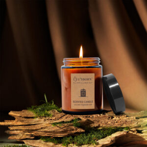 Luxury 125g Scented Candles Elegant Tea-Colored Bottles